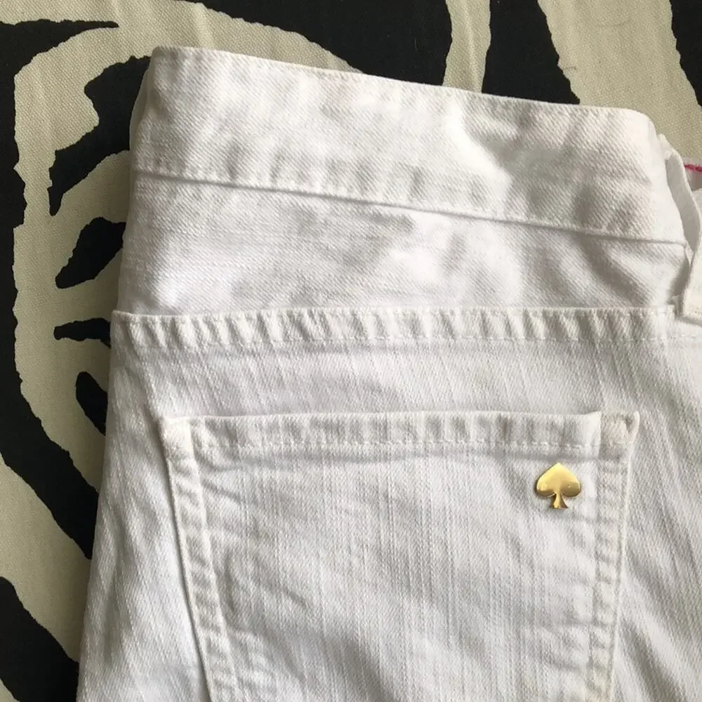 Kate Spade White Skinny Jeans (Brooke Street) Size 28